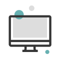 Illustrative icon of a computer screen