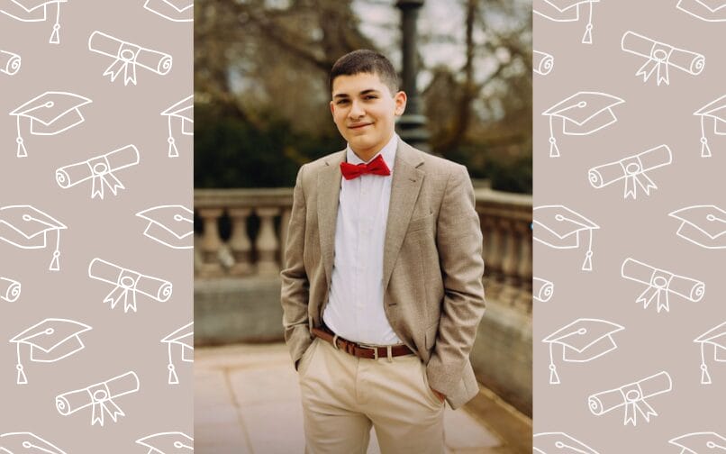 student in suit