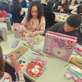 Students doing activities together