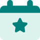 Calendar with a star icon