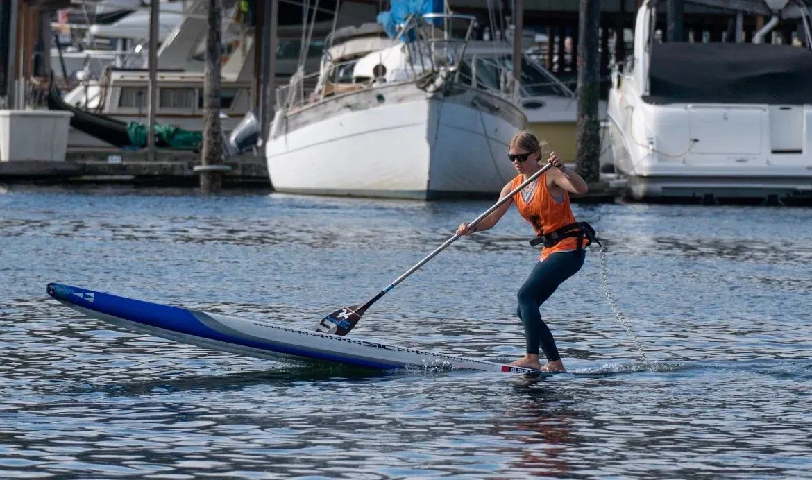 Girl on paddleboard